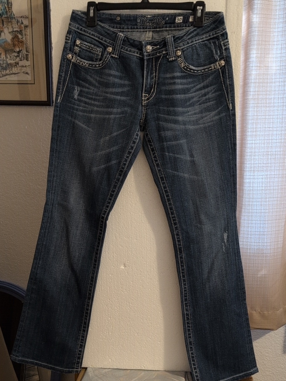 Miss Me Women's Bootcut Jeans in Dark Indigo Wash